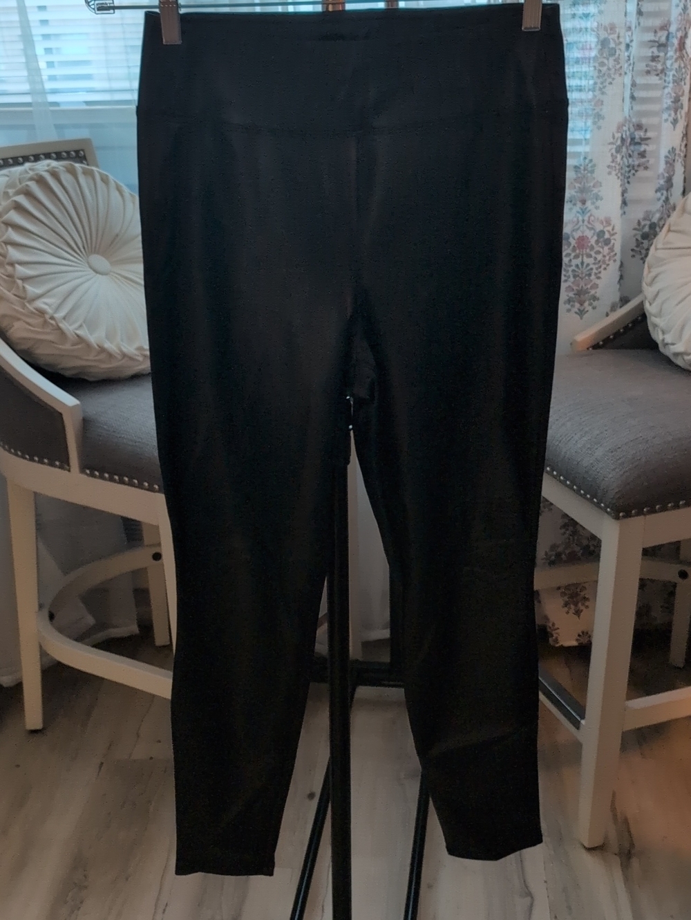 Gap Black Women's Ponte Knit/Faux Leather Leggings